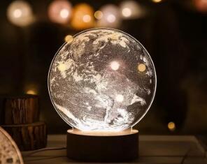 激光雕刻亞克力夜燈，裝點你的夢鄉